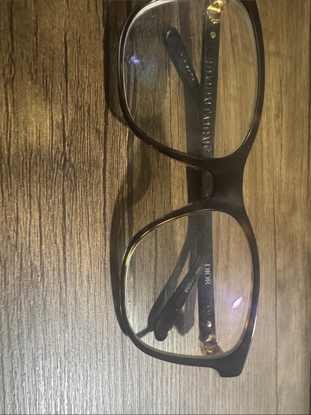 Dior Women’s Black Frame Glasses with Gold Accents